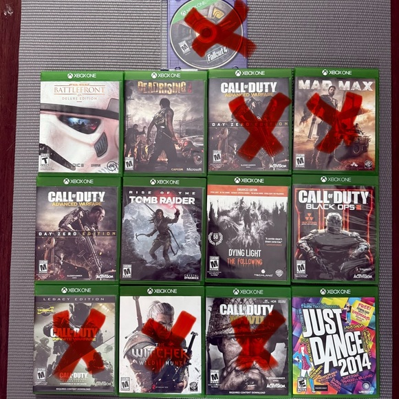 Xbox One Game Collection (7 left)- preowned